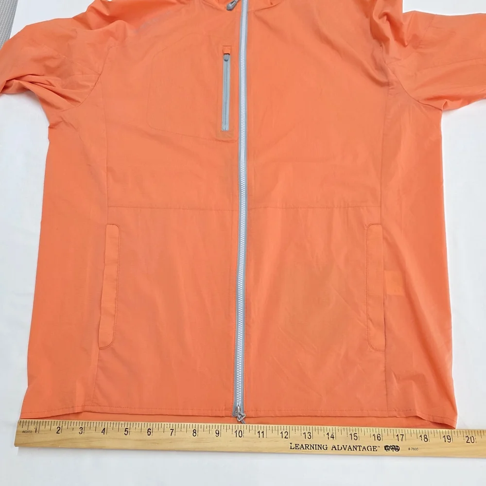 Quiet Luxury NWT Peter Millar Hyperlight Gust Jacket Men’s M Orange Windproof - Picture 8 of 14